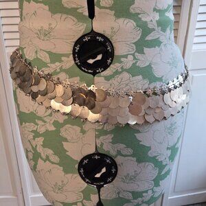 Silver Coin and Chain Belt for Belly Dance